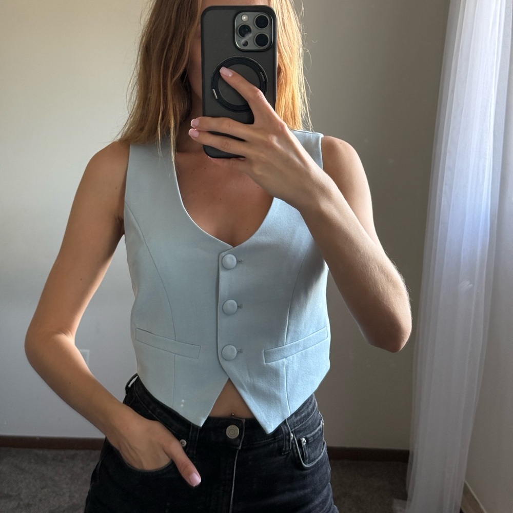 In The Style , XS Light Blue  Vest, top